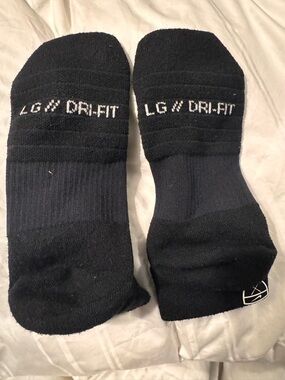 Nike Black Dri-FIT Low-Cut Athletic Socks - Men's Large